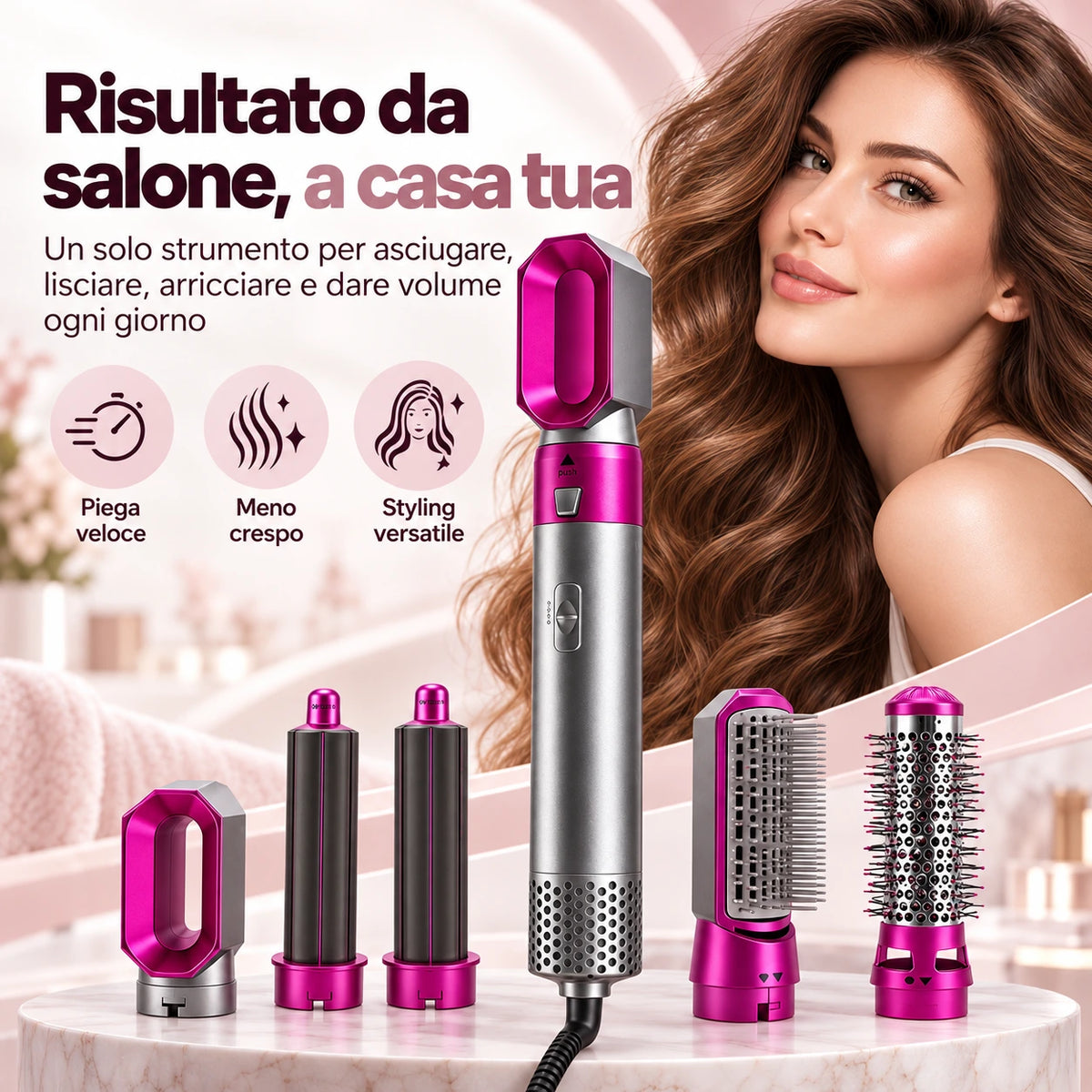 HairPerfection Styler 5-in-1 per risultati da salone a casa